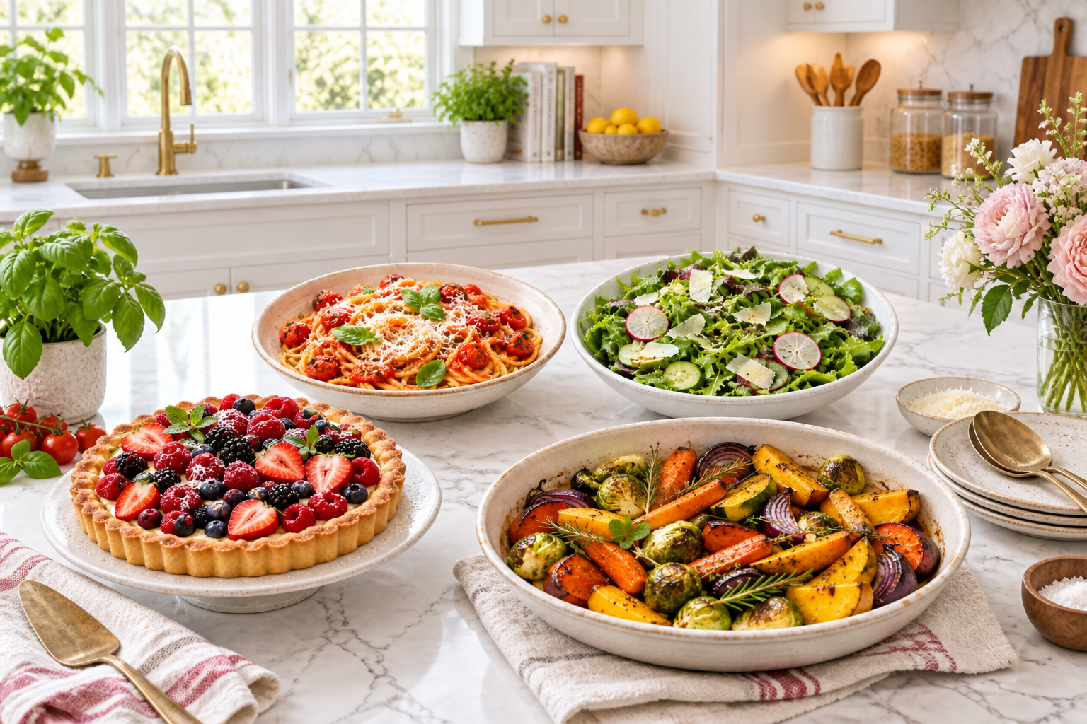 Colorful seasonal dishes
